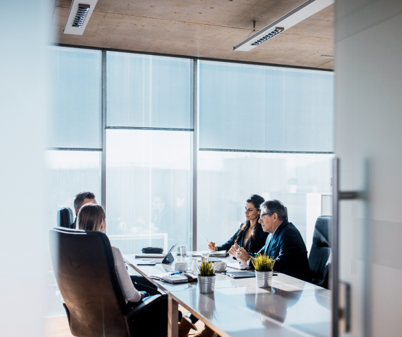 meeting in a board room